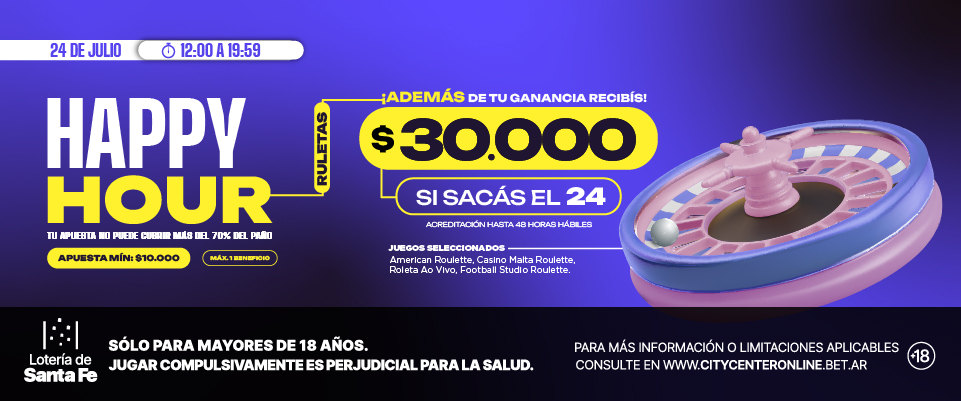 HAPPY HOUR DE RULETAS