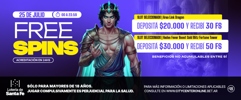 30-50 FREE SPINS